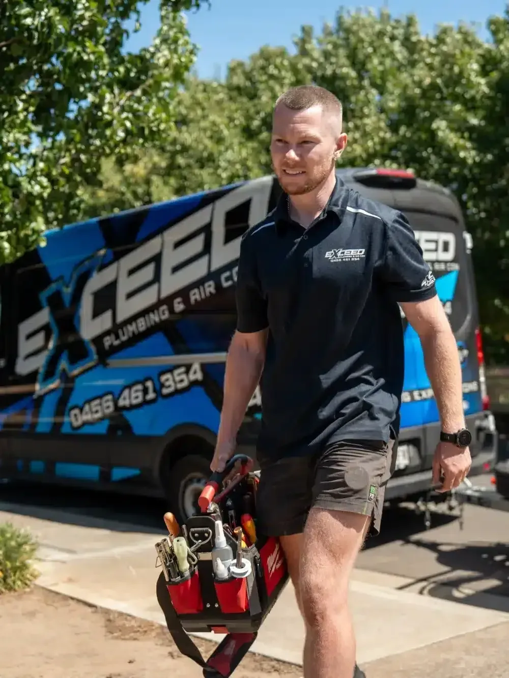 Local plumber arriving at a Kilburn home